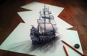 分享 | 32个令人难以置信的3D立体铅笔画