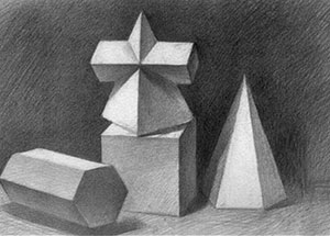 郑州画室笑笑美术兵团_素描几何体的技巧和步骤