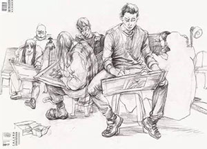 郑州画室丨2017年中国美术学院速写高分卷