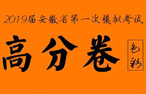 2019届安徽省模拟联考色彩高分卷