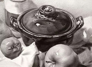 素描陶罐的临摹范本，你学会了吗