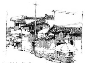 郑州画室排名_速写技巧_速写景物