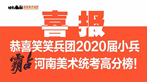 【成绩为王】恭喜笑笑兵团2020届小兵霸占河南美术统考高分榜！