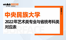 中央民族大学2022年艺术类专业与省统考科类对应表，另附2021年招生人数及考题