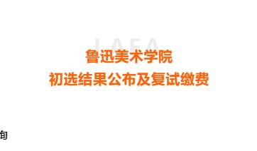 鲁迅美术学院初选结果公布及复试缴费！