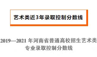 美术生必看！河南美术专业近三年录取控制线及五分一段表汇总！