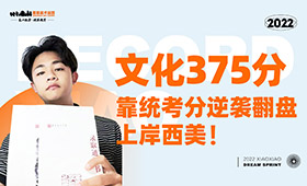 文化375分，靠统考分逆袭翻盘，上岸西美！