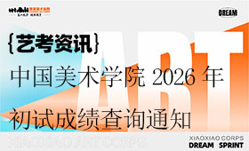 中国美术学院2026年本科招生初试成绩查询通知