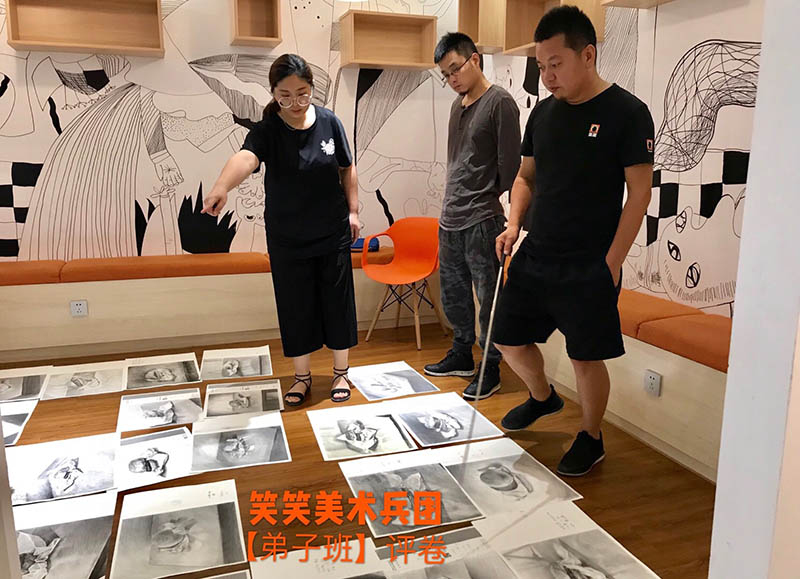 郑州画室,郑州美术高考培训,笑笑2019届-校长弟子班选拔评卷进行中