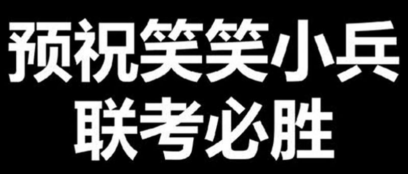 预祝笑笑小兵联考必胜