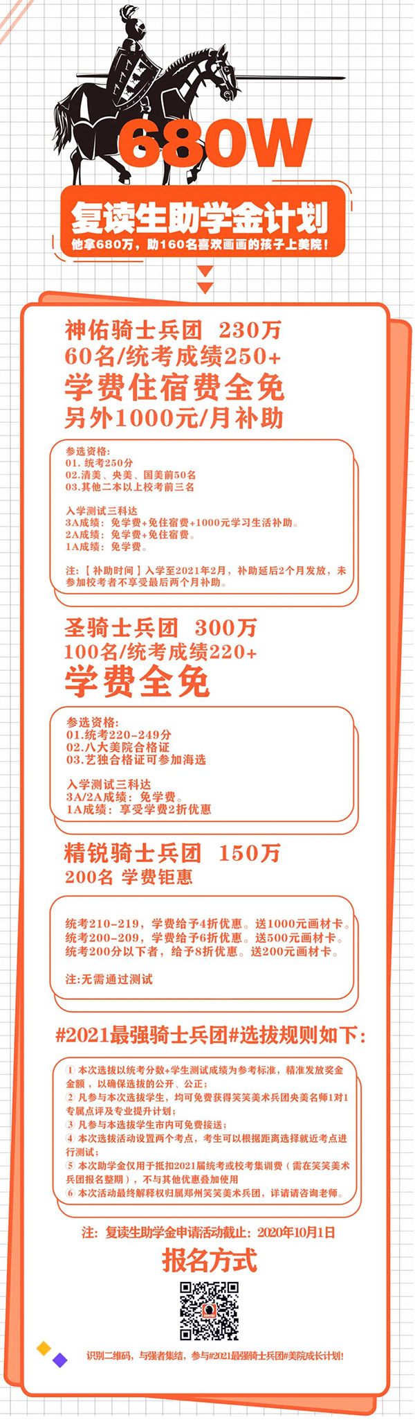 郑州笑笑画室复读生免费助学