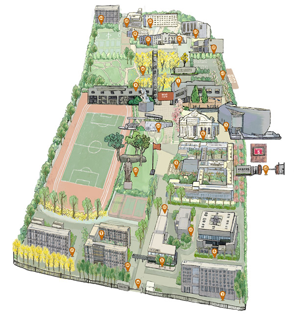河北美术学院校内地图图片